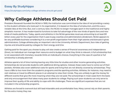 Should College Athletes Be Paid? An In-Depth Essay